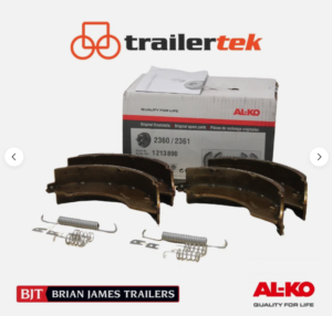 230x60 OFFICIAL ALKO Trailer Brake Shoe Set and Spring Kit for BRIAN JAMES