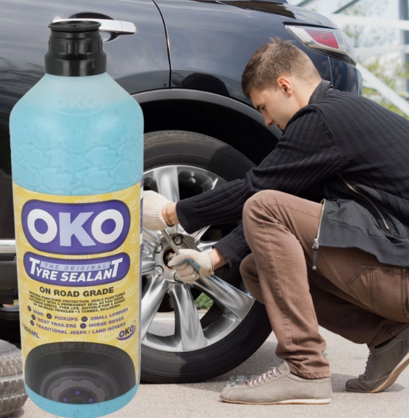 Tyre Puncture Sealant 1.25 Litres - On Road Grade for Cars, Caravans, Trailers