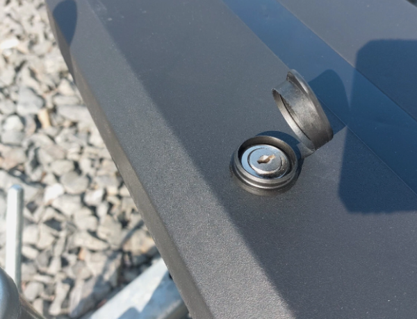 Trailer Storage Box 24L Lockable 550x255x310mm, Strong Black Plastic