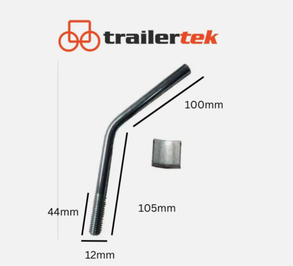 Bradley Trailer Replacement Jockey Wheel Pad & Handle for HU3 Couplings KIT3350