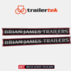 Pair of Brian James Trailers Logo Sticker Traditional Brian James Logo 58cm x6cm