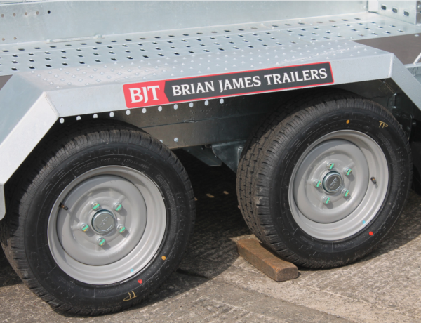 Pair of 2026 Model Year Brian James Trailers Logo Sticker Brand New 65cm x7cm