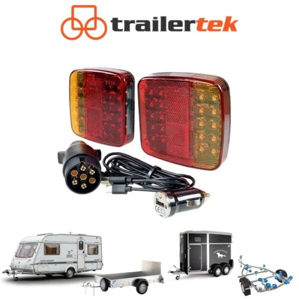 Wireless Trailer Lights 12V LED Rechargeable Magnetic Caravan Trailer Horse Box