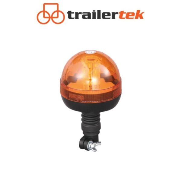 Warning Beacon Light Amber Flexi Din 40 LED Flashing Pole Mount Rotating 12/24V