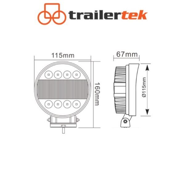 Magnetic 12/24V 30W LED Work Light