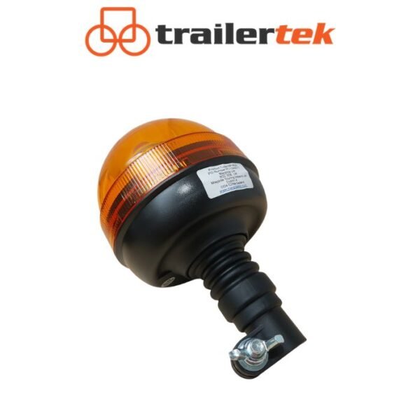 Warning Beacon Light Amber Flexi Din 40 LED Flashing Pole Mount Rotating 12/24V