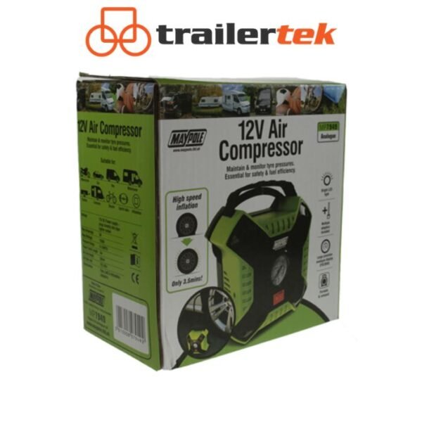 12V Analogue Tyre Compressor with LED Light