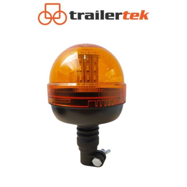 Warning Beacon Light Amber Flexi Din 40 LED Flashing Pole Mount Rotating 12/24V