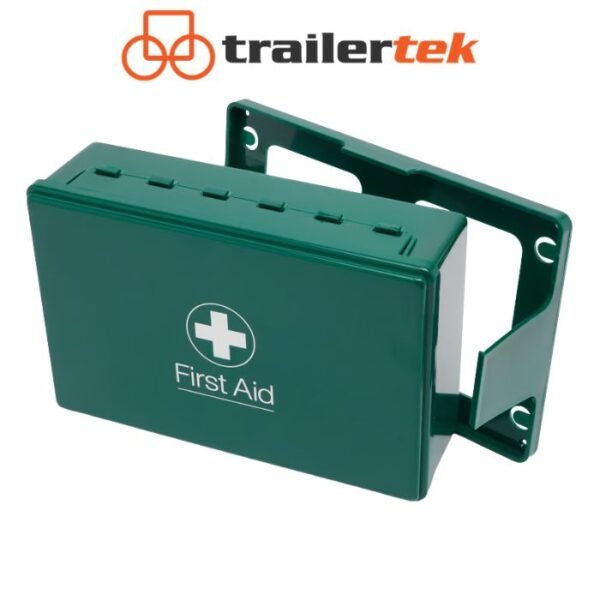 Vehicle Mounted 30pc First-Aid Box & Bracket, for tradesmen, taxi, lorry, trailer