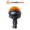Warning Beacon Light Amber Flexi Din 40 LED Flashing Pole Mount Rotating 12/24V