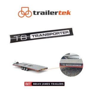 2 Brian James Trailers T6 Transporter Sticker Replacement 44cm x6cm (PAIR)