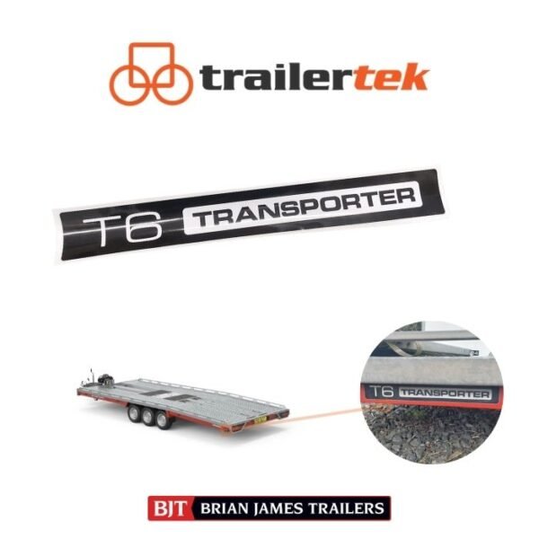 2 Brian James Trailers T6 Transporter Sticker Replacement 44cm x6cm (PAIR)