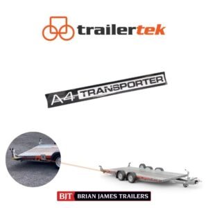 2 Brian James Trailers A4 Transporter Sticker Brand New 40cm x5cm