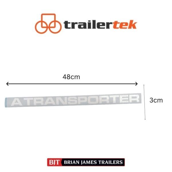 3 Brian James Trailers A-Transporter New Style Sticker Brand New 48cm x3cm