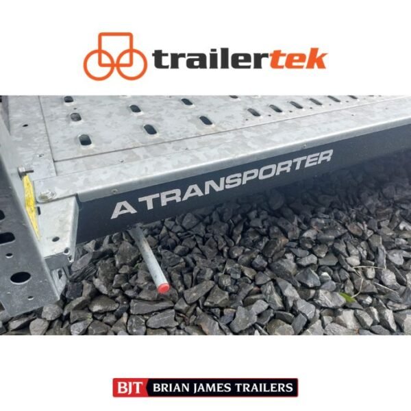 4 Brian James Trailers A-Transporter New Style Sticker Brand New 48cm x3cm