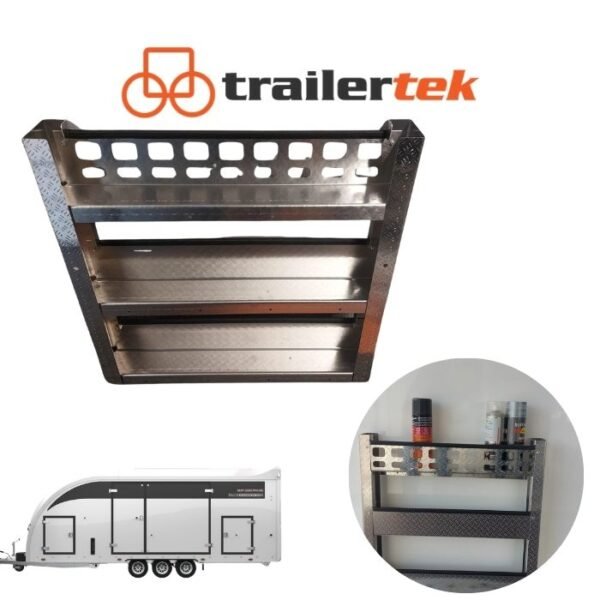 Aluminium Storage Shelf, Side Mounted for Enclosed Trailers