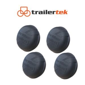GENUINE IFOR WILLIAMS 75mm BLACK GREASE DUST CAPS x4  BRAKED DRUM -USED 92 -1996