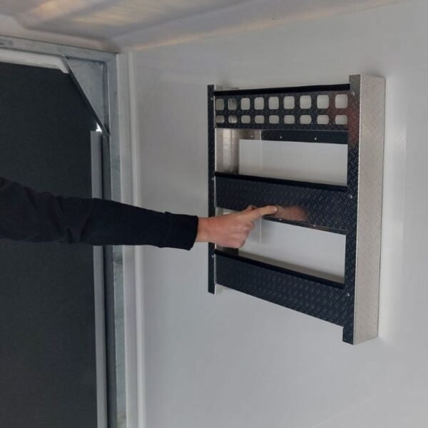 Aluminium Storage Shelf, Side Mounted for Enclosed Trailers