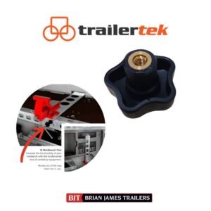 Copy of Copy of Trailertek (5) Brian James Trailers Race Transporter Vice/Tyre Rack Replacement hand Wheel knob